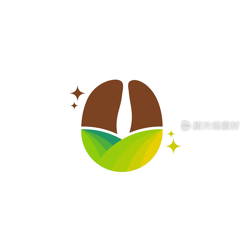 Coffee Farm logo designs concept, Nature Coffee logo template vector illustration